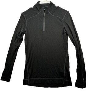 SMARTWOOL Women's Small / Medium 100% Merino Wool Baselayer Top ¼ Zip Hiking